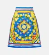 Dolce & Gabbana Printed Cotton-blend Miniskirt