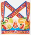 Dolce & Gabbana Printed Cotton Bra Top