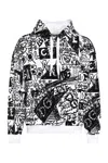 Dolce & Gabbana Graffiti Print Hooded Sweatshirt In Multi