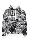 Dolce & Gabbana Graffiti Print Hooded Sweatshirt In Multicolor