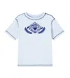 Dolce & Gabbana Printed Cotton Jersey T-shirt In Blue