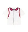 Dolce & Gabbana Ivory T-shirt For Girl With Logo In Red