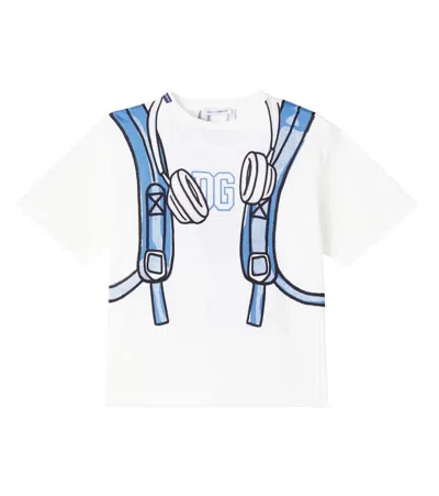 Dolce & Gabbana Kids' Printed Cotton Jersey T-shirt In White