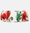 Dolce & Gabbana Poppy-print Cropped Top In Papaveri Fdo Bco Nat