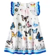 Dolce & Gabbana Bedrucktes Kleid Aus Baumwollpopeline In Multicolor