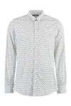 Dolce & Gabbana Men's Printed Cotton Shirt In White