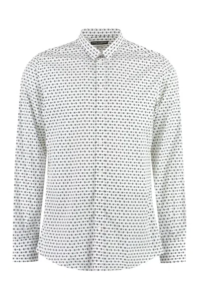 Dolce & Gabbana Printed Cotton Shirt In White