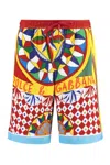 Dolce & Gabbana Carreto-print Bermuda Shorts In Multicolor