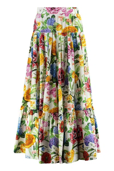 DOLCE & GABBANA DOLCE & GABBANA PRINTED COTTON SKIRT