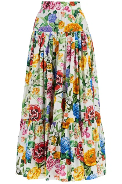 Dolce & Gabbana Printed Cotton Skirt In Multi