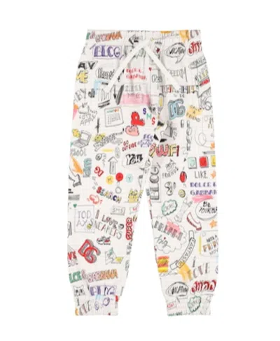 Dolce & Gabbana Kids' Printed Cotton Sweatpants In Multi