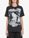 Dolce & Gabbana Graphic Print Cotton T-shirt With Ribbed Neck In Black
