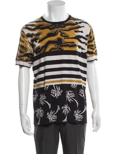 Pre-owned Dolce & Gabbana Printed Crew Neck T-shirt In Black