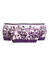 Dolce & Gabbana Violet Off-shoulder Cropped Top With All-over Floral Print In Cotton Woman