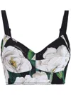 Dolce & Gabbana Women Printed Cropped Top In Black