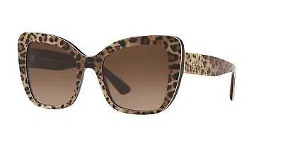 Pre-owned Dolce & Gabbana Printed Dg 4348 Leo Brown/brown 54/20/140 Women Sunglasses