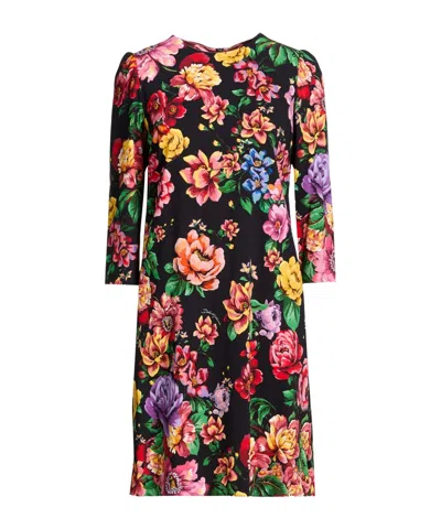 Dolce & Gabbana Printed Dress In Brown