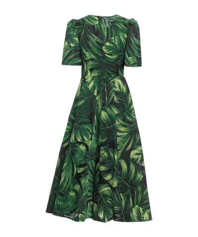 Dolce & Gabbana Printed Dress In Green