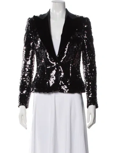Pre-owned Dolce & Gabbana Printed Evening Jacket In Black