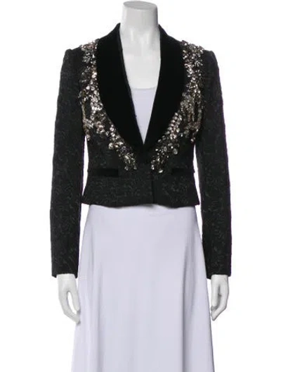 Pre-owned Dolce & Gabbana Printed Evening Jacket In Green