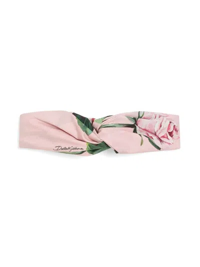 Dolce & Gabbana Kids' Printed Hair Band In Pink