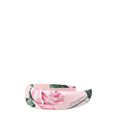 Dolce & Gabbana Printed Headband In Pink