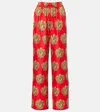 Dolce & Gabbana Printed High-rise Silk Palazzo Pants In Multi