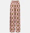 Dolce & Gabbana Printed High-rise Silk Palazzo Pants In Multi