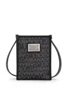 Dolce & Gabbana Printed Jacquard Messenger Bag In Black