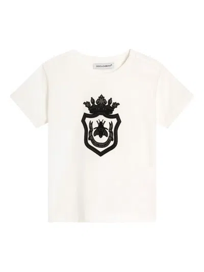 Dolce & Gabbana Babies' Printed Jersey T-shirt In White