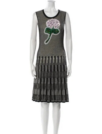 Pre-owned Dolce & Gabbana Printed Knee-length Dress In Black