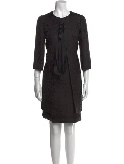 Pre-owned Dolce & Gabbana Printed Knee-length Dress In Black