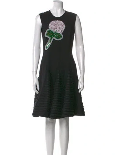 Pre-owned Dolce & Gabbana Printed Knee-length Dress In Black