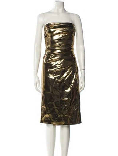 Pre-owned Dolce & Gabbana Printed Knee-length Dress In Multi