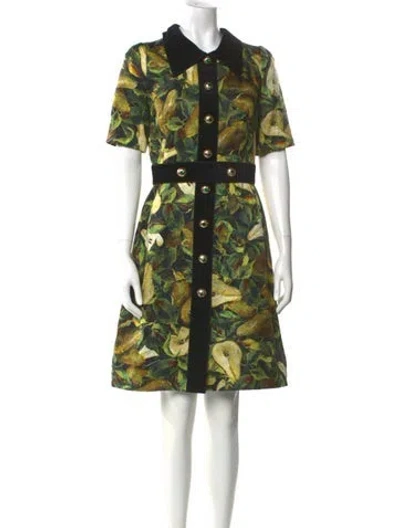 Pre-owned Dolce & Gabbana Printed Knee-length Dress In Multi
