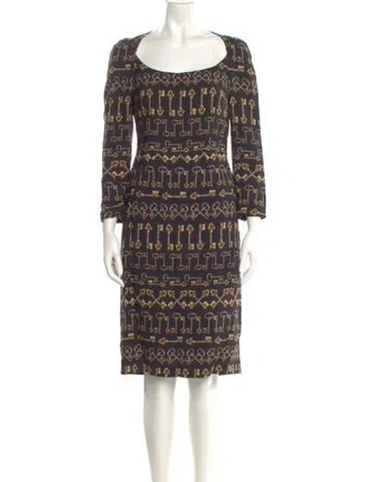 Pre-owned Dolce & Gabbana Printed Knee-length Dress In Multi