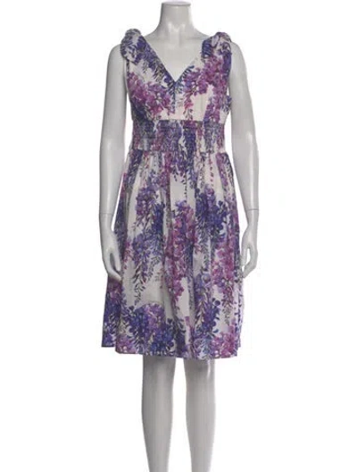 Pre-owned Dolce & Gabbana Printed Knee-length Dress In Multi