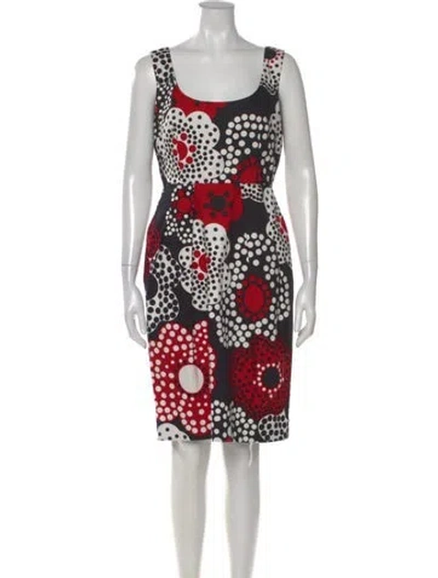 Pre-owned Dolce & Gabbana Printed Knee-length Dress In Multi