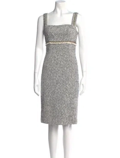 Pre-owned Dolce & Gabbana Printed Knee-length Dress In Neutral