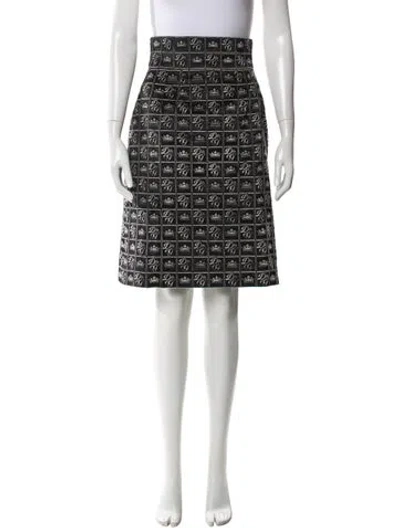 Pre-owned Dolce & Gabbana Printed Knee-length Skirt In Multi