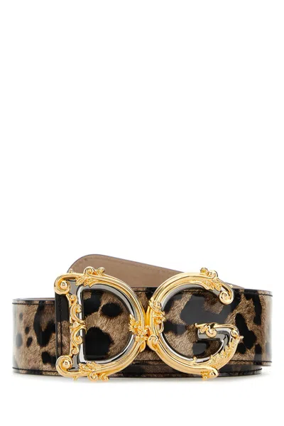 Dolce & Gabbana Printed Leather Belt
