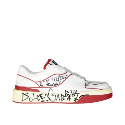 DOLCE & GABBANA DOLCE & GABBANA PRINTED LEATHER SNEAKERS