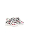 Dolce & Gabbana Printed Leather Sneakers In White