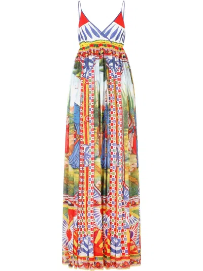DOLCE & GABBANA PRINTED LONG DRESS