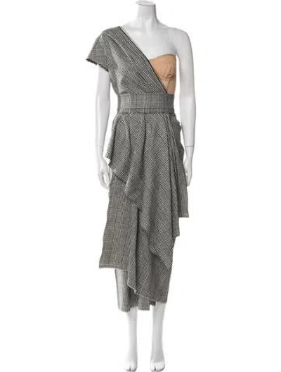 Pre-owned Dolce & Gabbana Printed Long Dress W/ Tags In Black