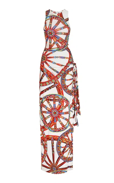 Dolce & Gabbana Printed Maxi Dress In Multi