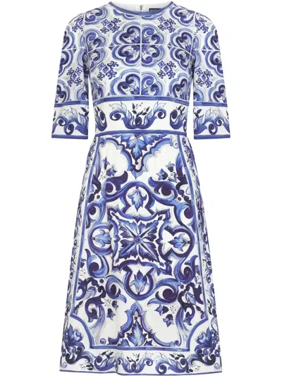 DOLCE & GABBANA PRINTED MIDI DRESS