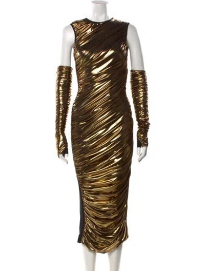 Pre-owned Dolce & Gabbana Printed Midi Length Dress