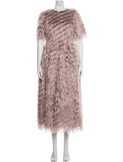 Pre-owned Dolce & Gabbana Printed Midi Length Dress In Pink
