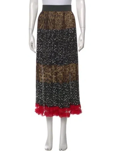 Pre-owned Dolce & Gabbana Printed Midi Length Skirt